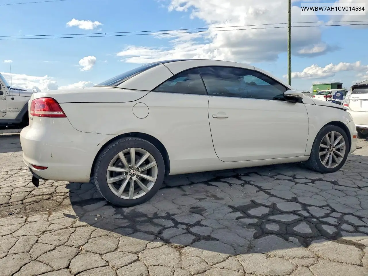 2012 VOLKSWAGEN EOS VIN WVWBW7AH1CV014534 — фото 3