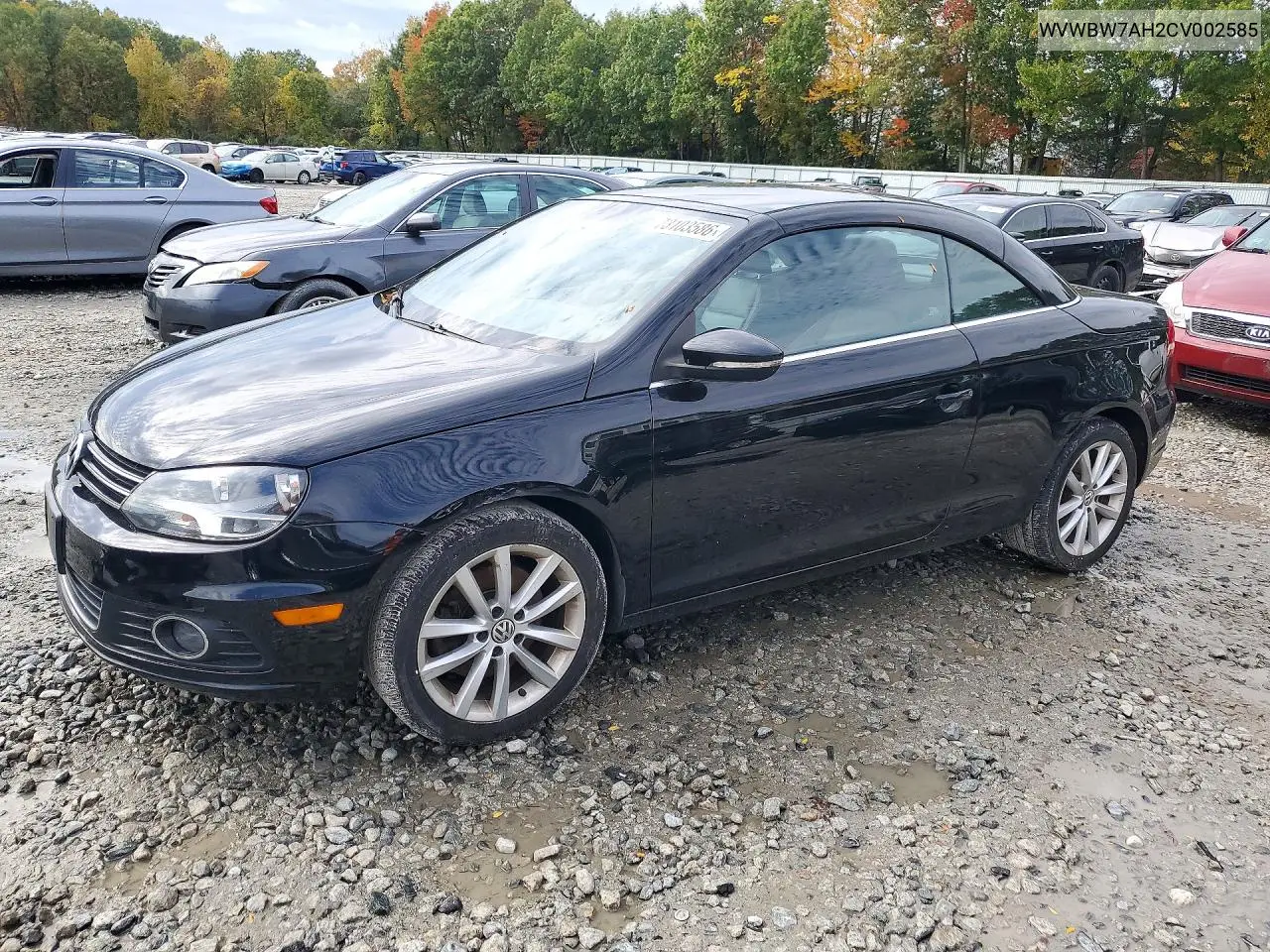 VOLKSWAGEN EOS 2012, VIN WVWBW7AH2CV002585