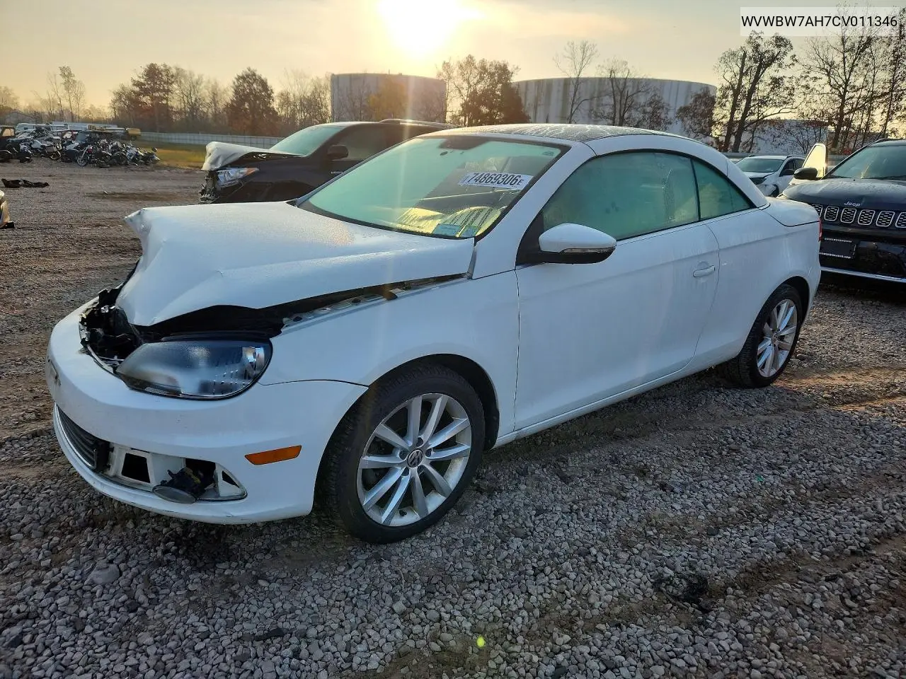 VOLKSWAGEN EOS 2012, VIN WVWBW7AH7CV011346
