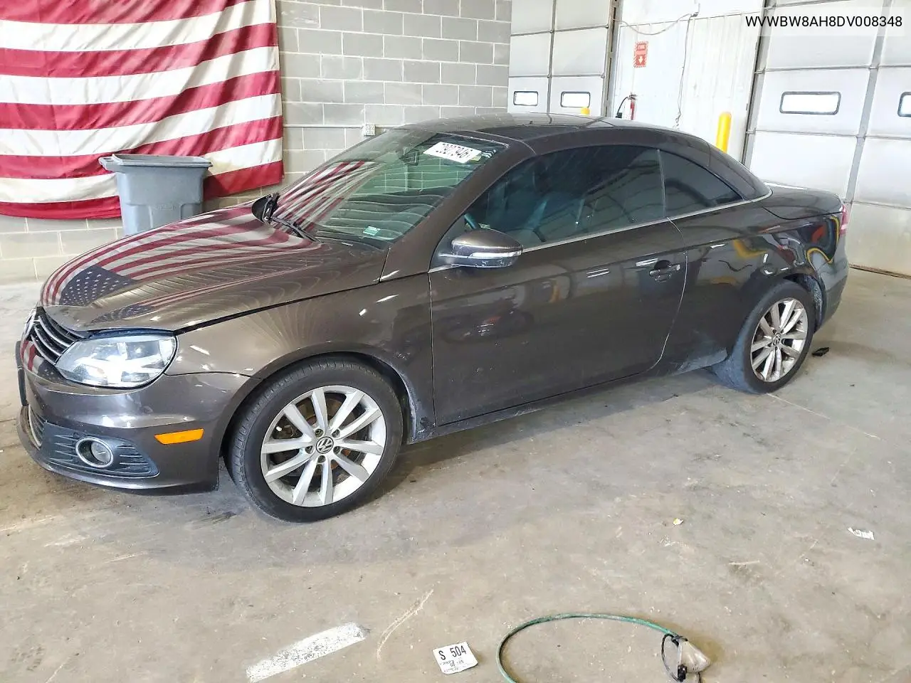 VOLKSWAGEN EOS 2013, VIN WVWBW8AH8DV008348