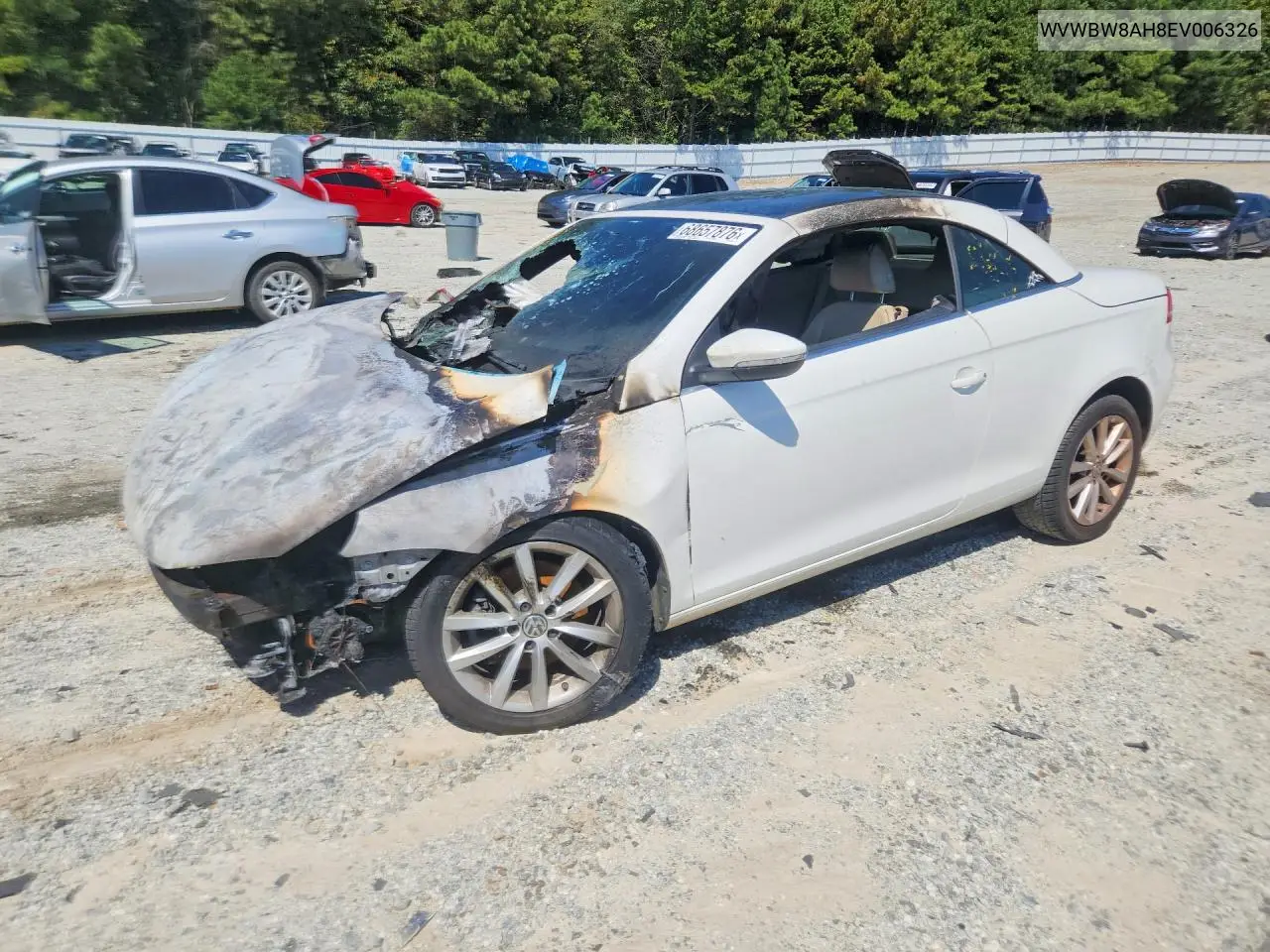 VOLKSWAGEN EOS 2014, VIN WVWBW8AH8EV006326