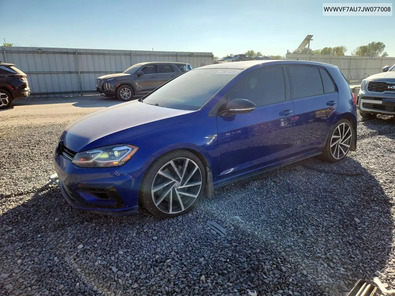 VOLKSWAGEN GOLF R 2018, VIN WVWVF7AU7JW077008