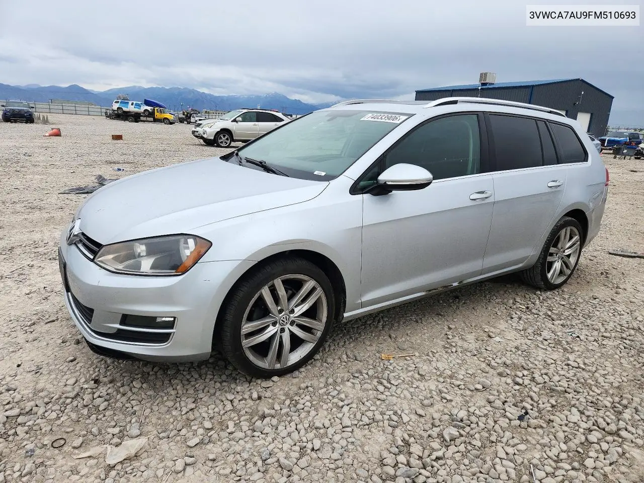 VOLKSWAGEN GOLF SPORTSVAN 2015, VIN 3VWCA7AU9FM510693