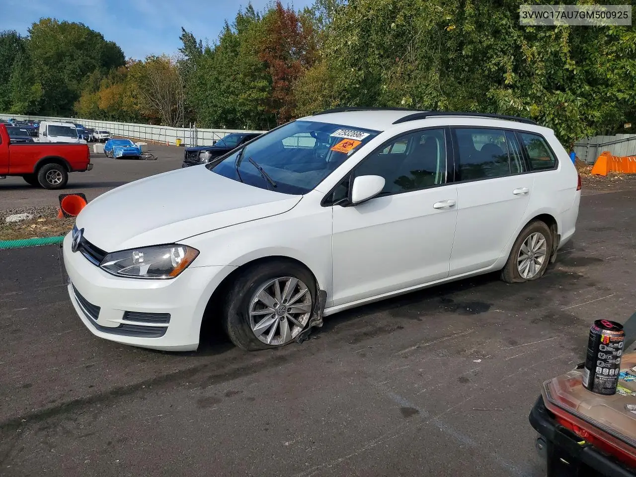 VOLKSWAGEN GOLF SPORTSVAN 2016, VIN 3VWC17AU7GM500925