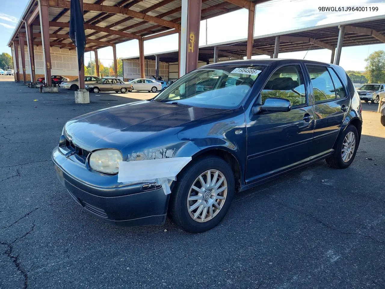 VOLKSWAGEN GOLF 2006, VIN 9BWGL61J964001199