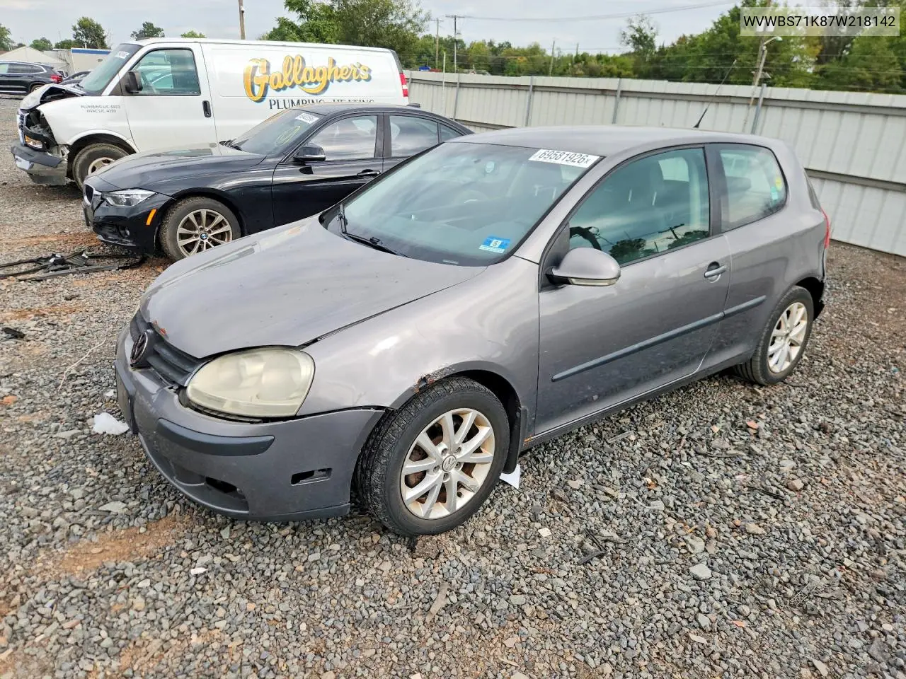 VOLKSWAGEN GOLF 2007, VIN WVWBS71K87W218142