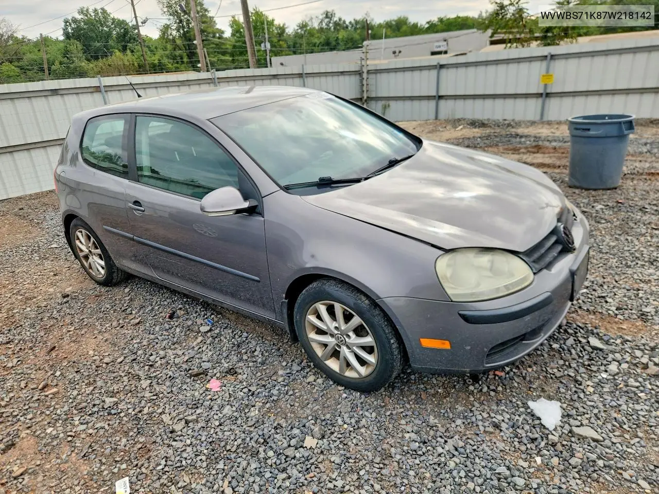 2007 VOLKSWAGEN GOLF VIN WVWBS71K87W218142 — фото 4