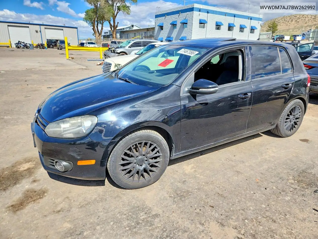 VOLKSWAGEN GOLF 2011, VIN WVWDM7AJ7BW262992