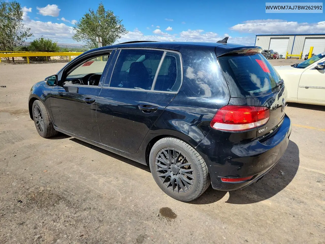2011 VOLKSWAGEN GOLF VIN WVWDM7AJ7BW262992 — фото 2