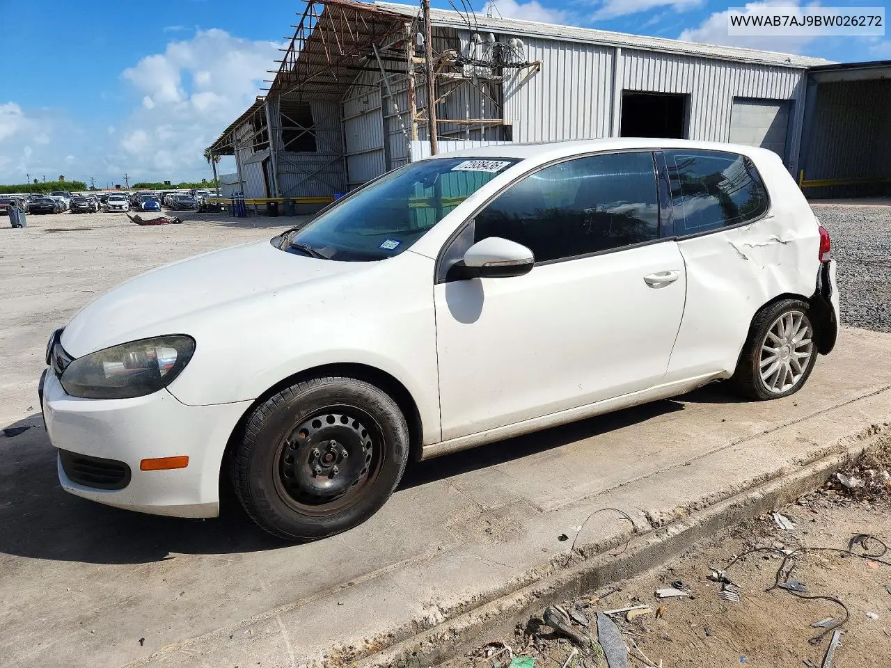 VOLKSWAGEN GOLF 2011, VIN WVWAB7AJ9BW026272