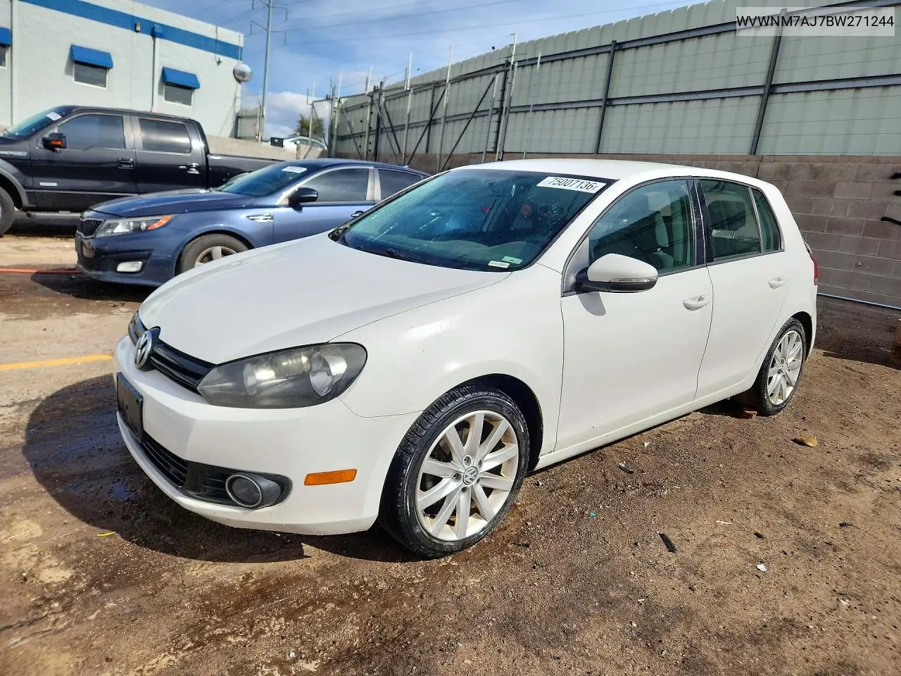 VOLKSWAGEN GOLF 2011, VIN WVWNM7AJ7BW271244