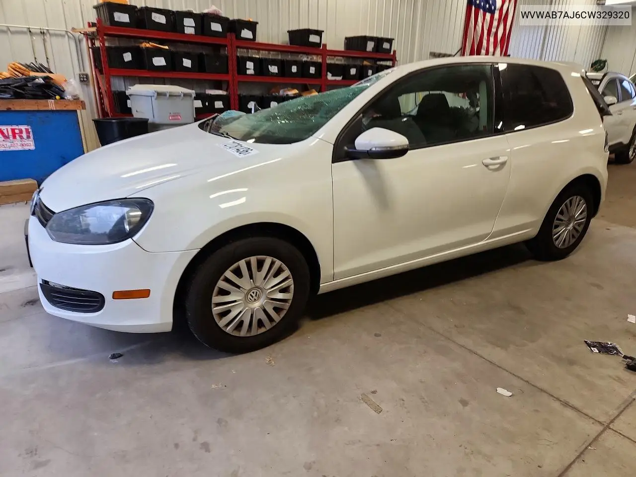 VOLKSWAGEN GOLF 2012, VIN WVWAB7AJ6CW329320