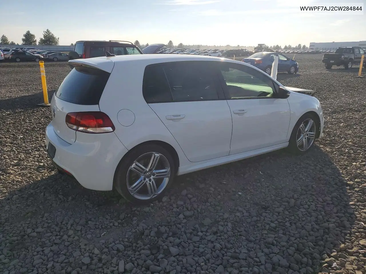 2012 VOLKSWAGEN GOLF VIN WVWPF7AJ2CW284844 — фото 3