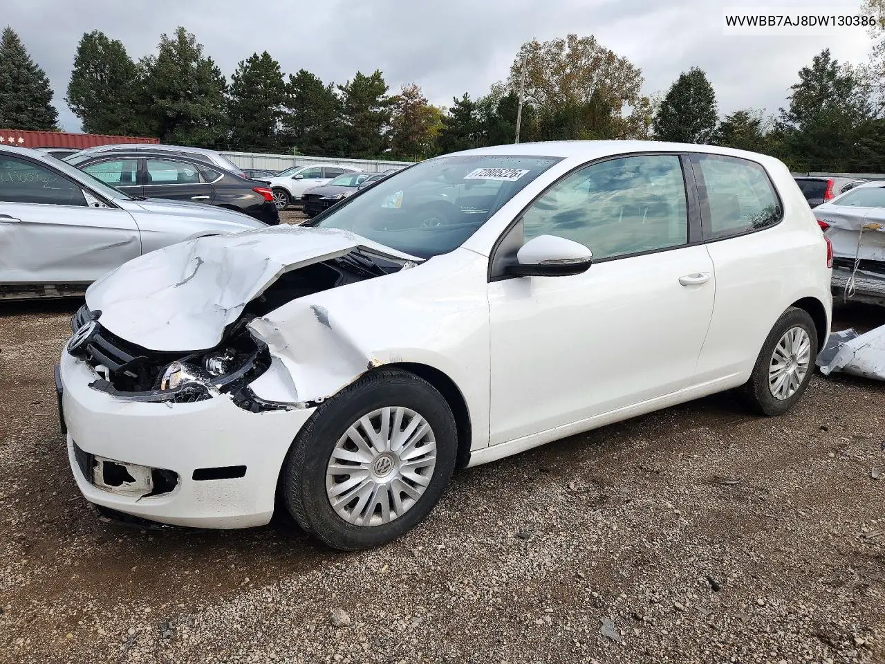 VOLKSWAGEN GOLF 2013, VIN WVWBB7AJ8DW130386