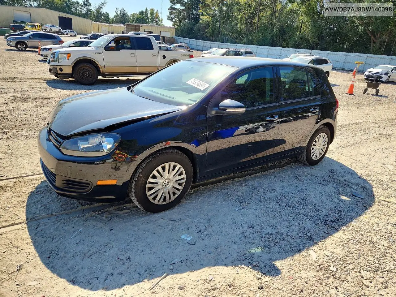 VOLKSWAGEN GOLF 2013, VIN WVWDB7AJ8DW140098