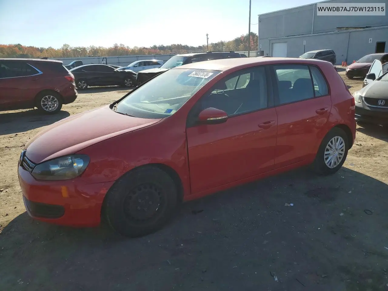 VOLKSWAGEN GOLF 2013, VIN WVWDB7AJ7DW123115