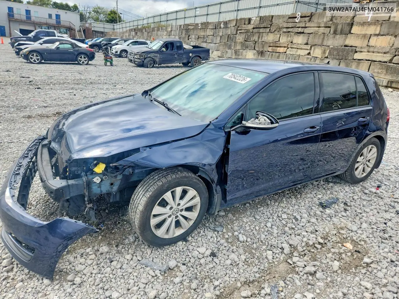 VOLKSWAGEN GOLF 2015, VIN 3VW2A7AU4FM041766