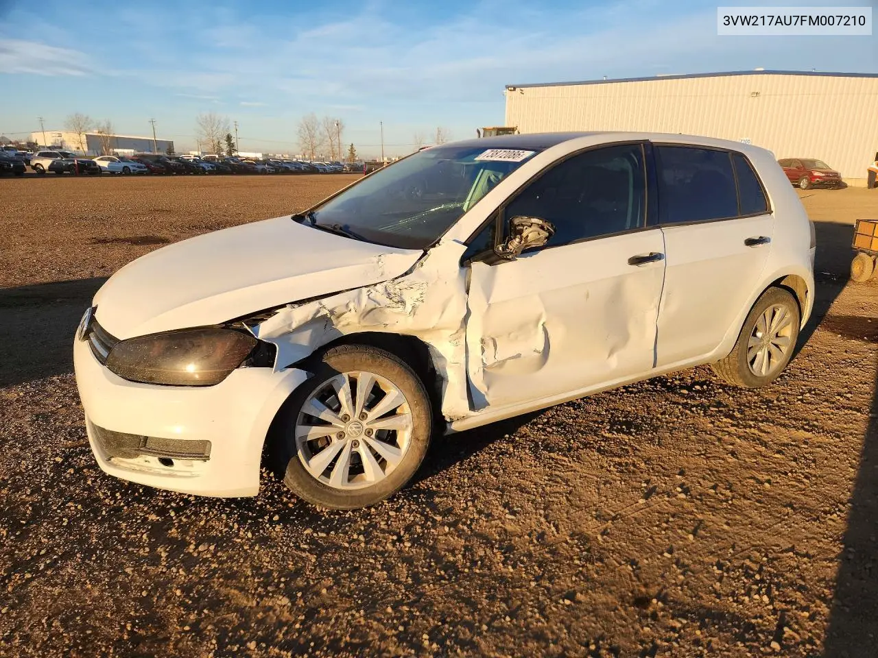 VOLKSWAGEN GOLF 2015, VIN 3VW217AU7FM007210