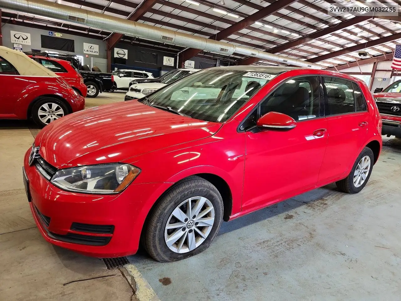 VOLKSWAGEN GOLF 2016, VIN 3VW217AU9GM032255