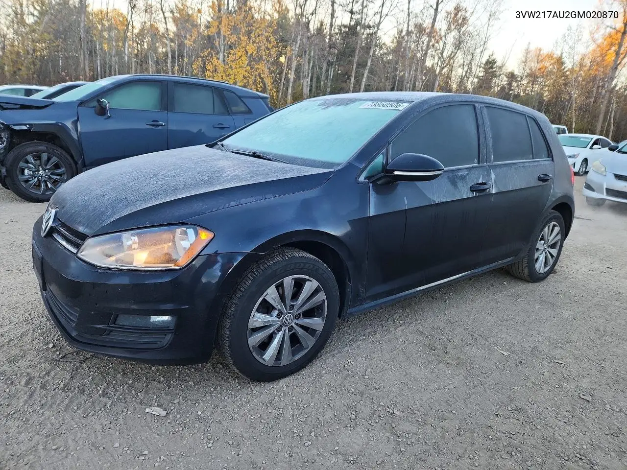 VOLKSWAGEN GOLF 2016, VIN 3VW217AU2GM020870