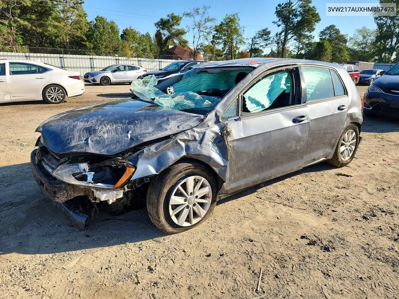 VOLKSWAGEN GOLF 2017, VIN 3VW217AUXHM057473