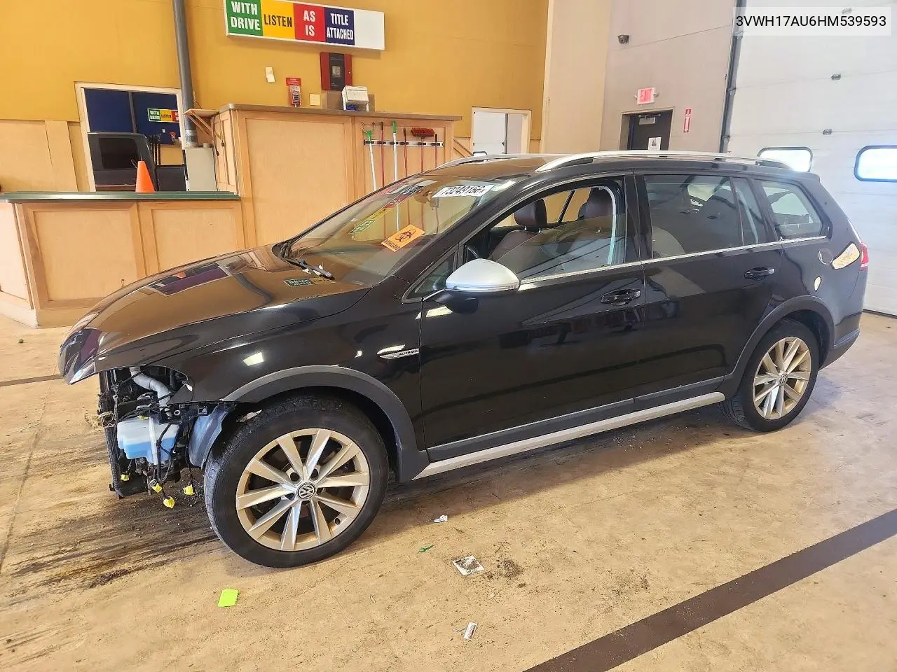 VOLKSWAGEN GOLF 2017, VIN 3VWH17AU6HM539593