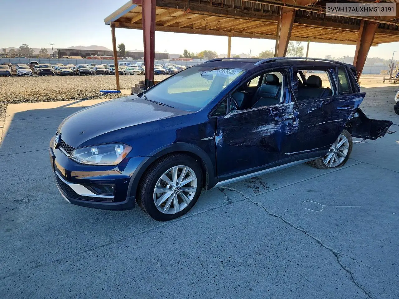 VOLKSWAGEN GOLF 2017, VIN 3VWH17AUXHM513191