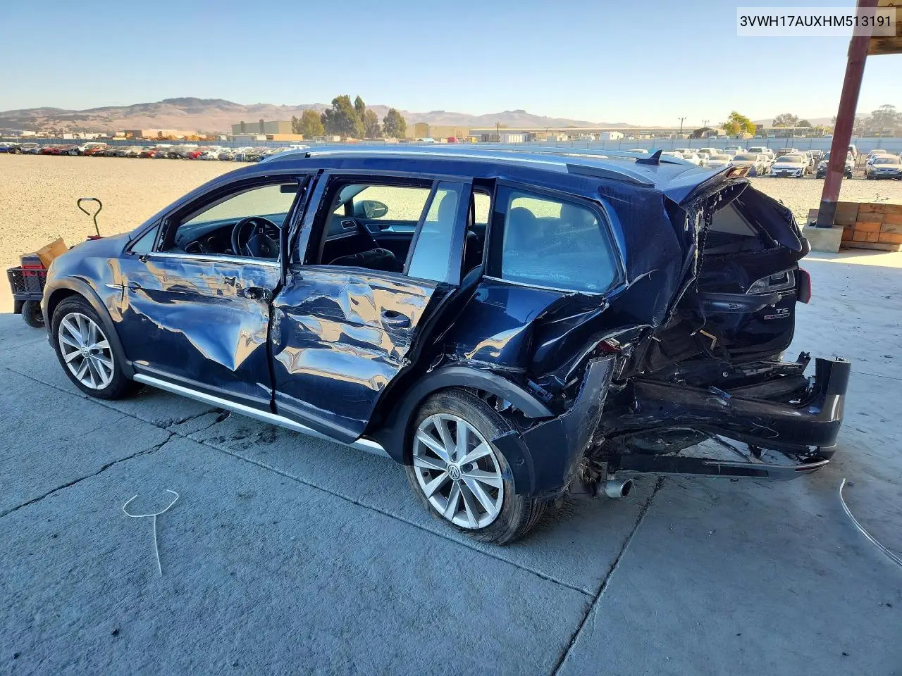 2017 VOLKSWAGEN GOLF VIN 3VWH17AUXHM513191 — фото 2