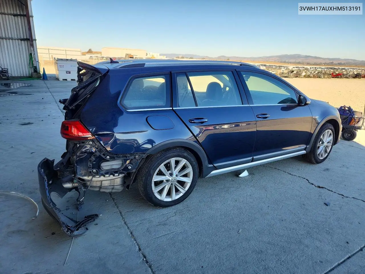 2017 VOLKSWAGEN GOLF VIN 3VWH17AUXHM513191 — фото 3
