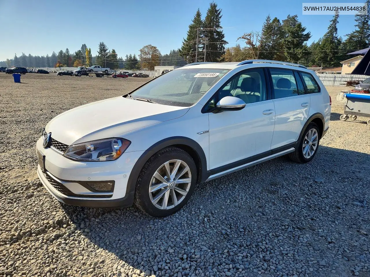 VOLKSWAGEN GOLF 2017, VIN 3VWH17AU2HM544838