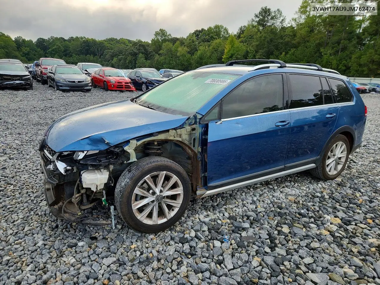 VOLKSWAGEN GOLF 2018, VIN 3VWH17AU9JM762474