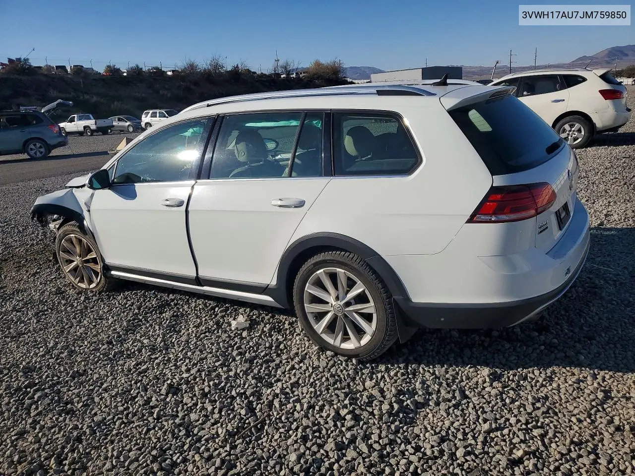 2018 VOLKSWAGEN GOLF VIN 3VWH17AU7JM759850 — фото 2
