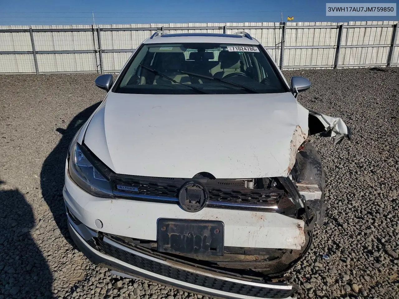 2018 VOLKSWAGEN GOLF VIN 3VWH17AU7JM759850 — фото 5