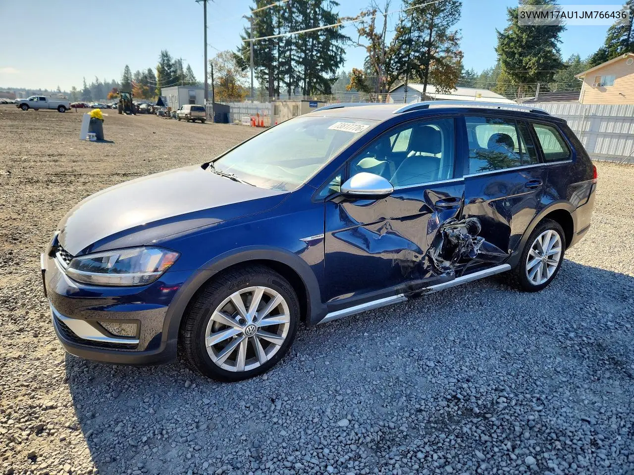 VOLKSWAGEN GOLF 2018, VIN 3VWM17AU1JM766436