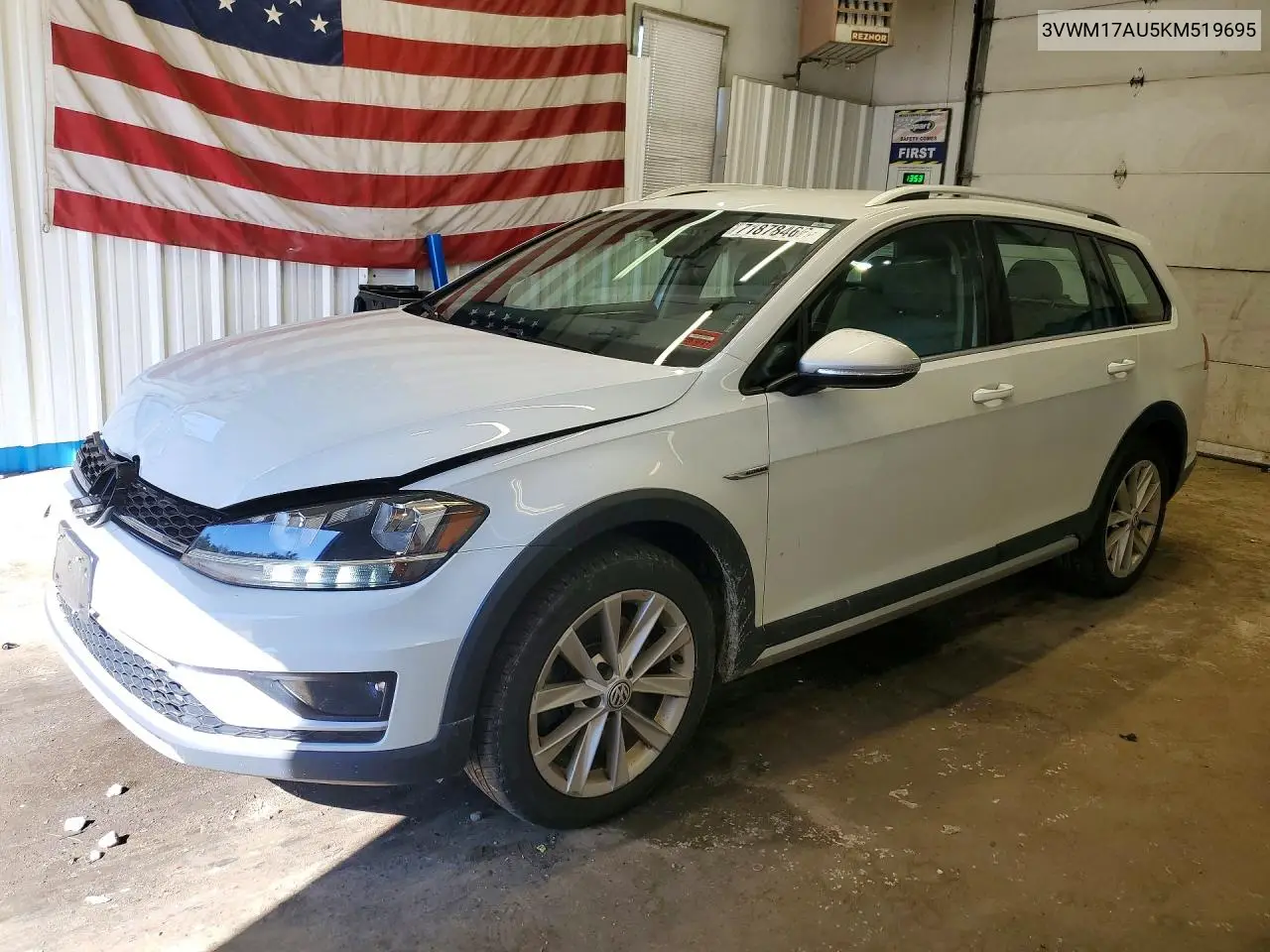 VOLKSWAGEN GOLF 2019, VIN 3VWM17AU5KM519695