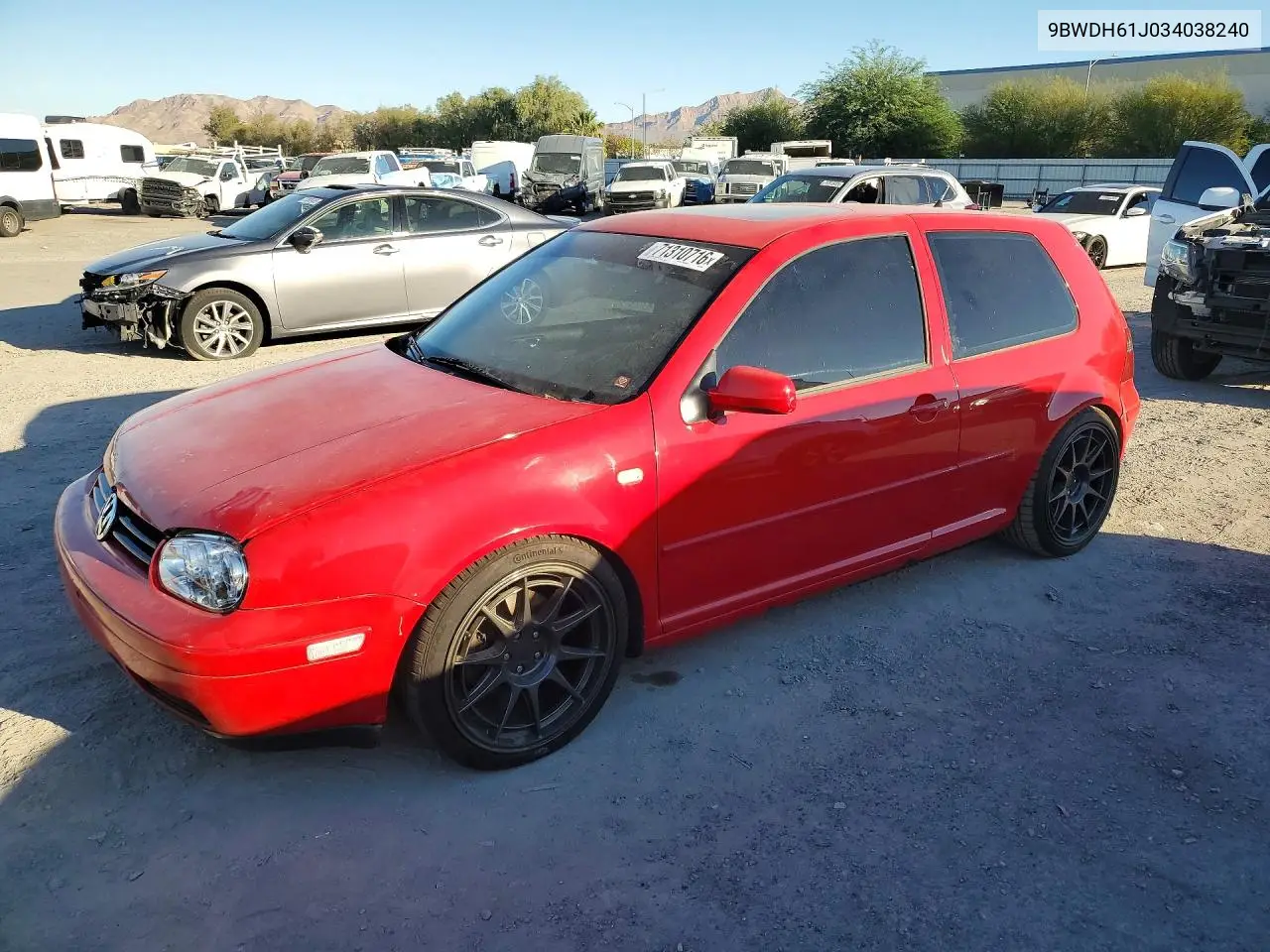 VOLKSWAGEN GTI 2003, VIN 9BWDH61J034038240
