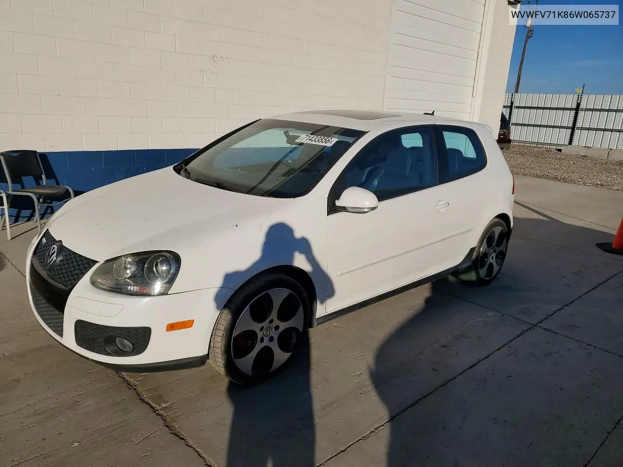 VOLKSWAGEN GTI 2006, VIN WVWFV71K86W065737