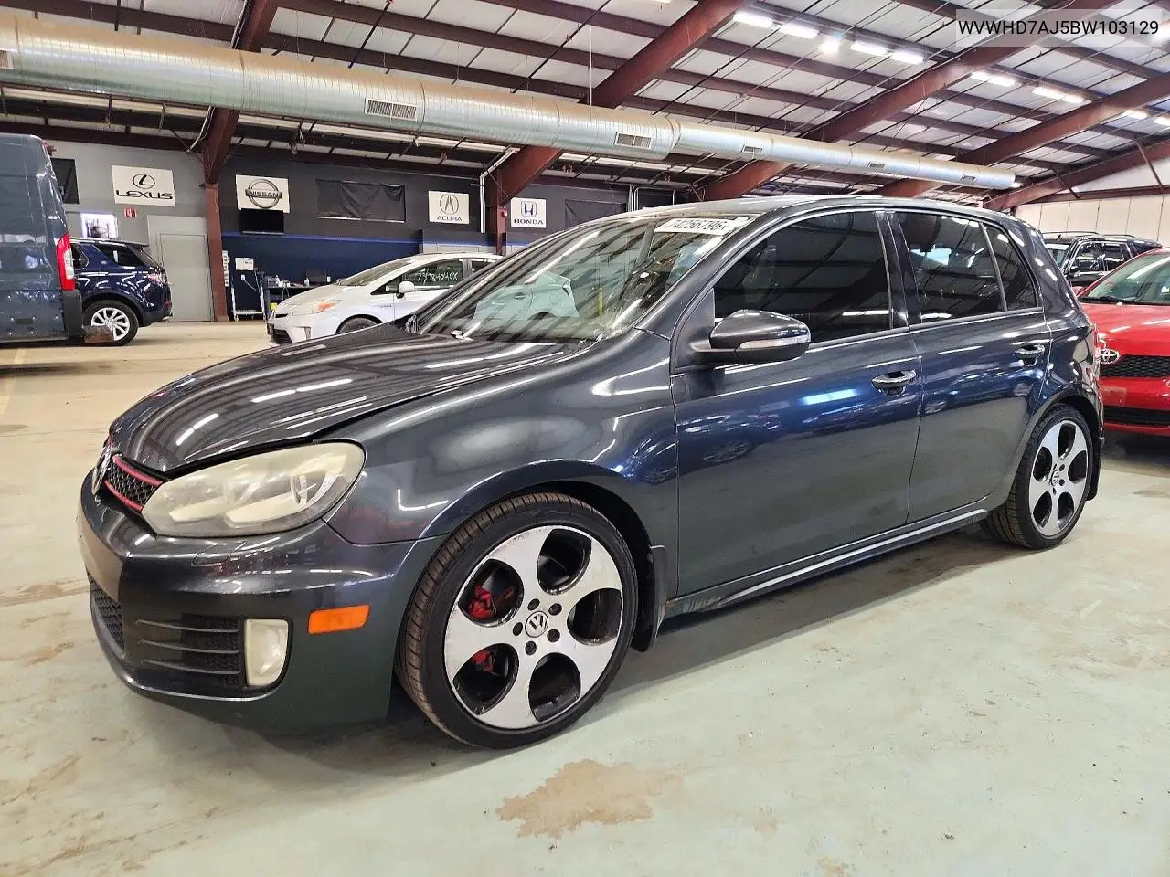 VOLKSWAGEN GTI 2011, VIN WVWHD7AJ5BW103129