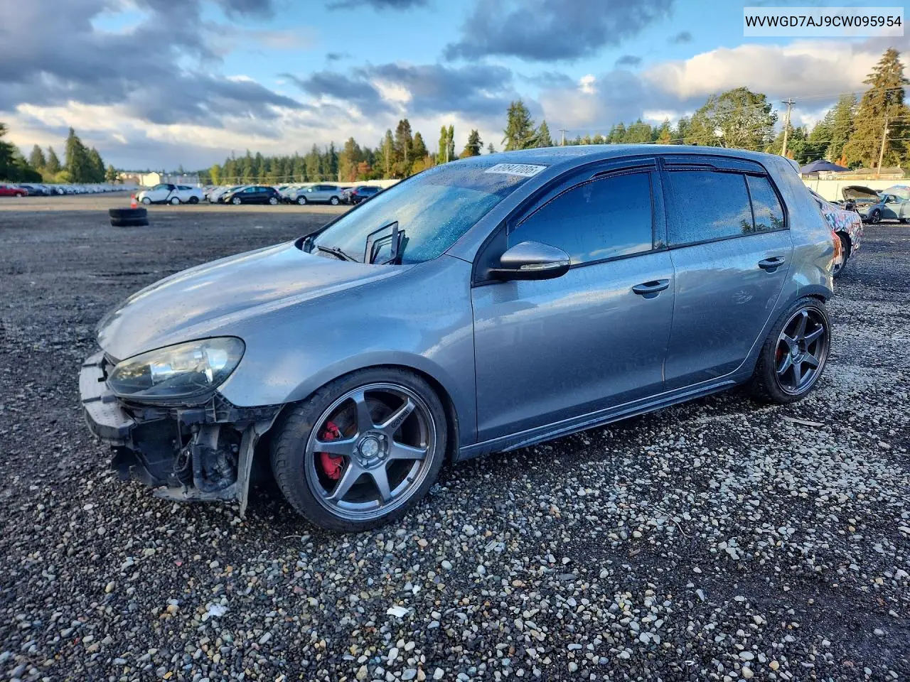 VOLKSWAGEN GTI 2012, VIN WVWGD7AJ9CW095954