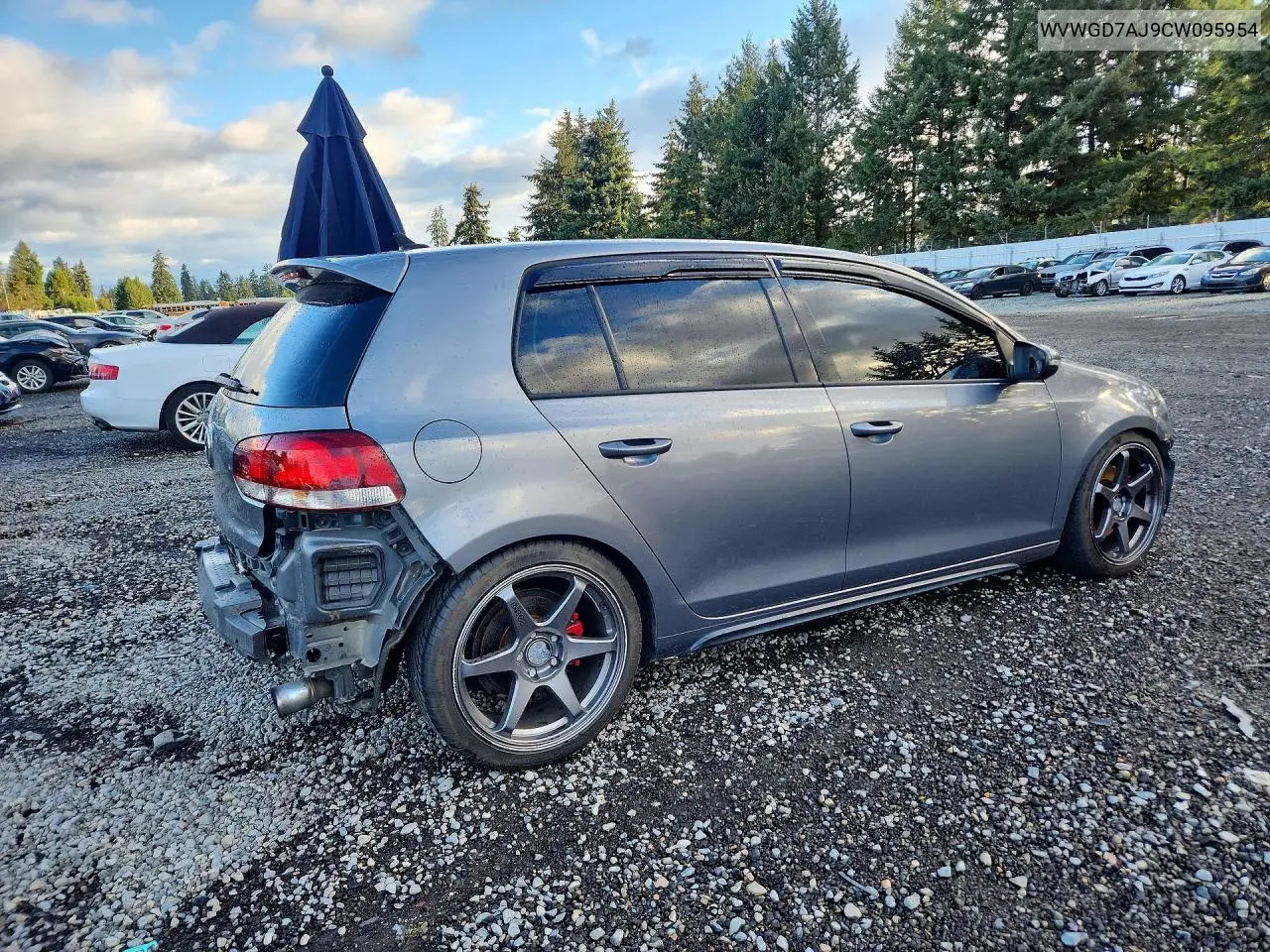 2012 VOLKSWAGEN GTI VIN WVWGD7AJ9CW095954 — фото 3