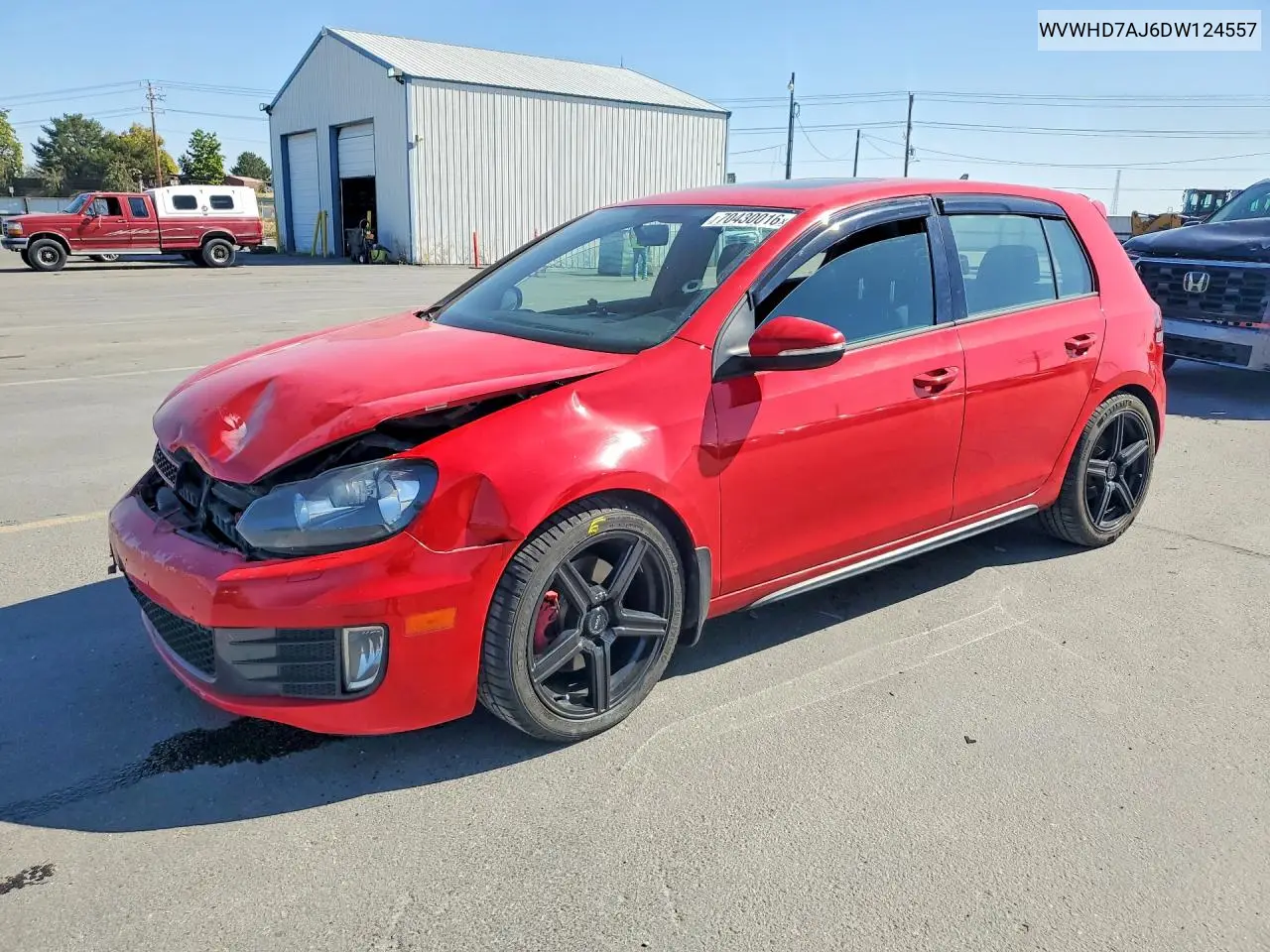 VOLKSWAGEN GTI 2013, VIN WVWHD7AJ6DW124557