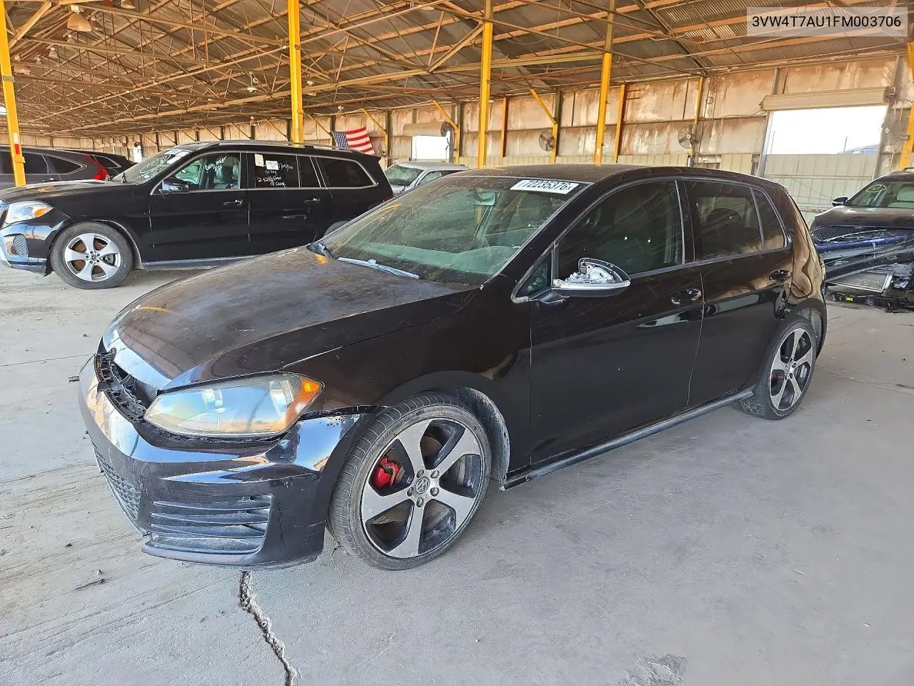 VOLKSWAGEN GTI 2015, VIN 3VW4T7AU1FM003706