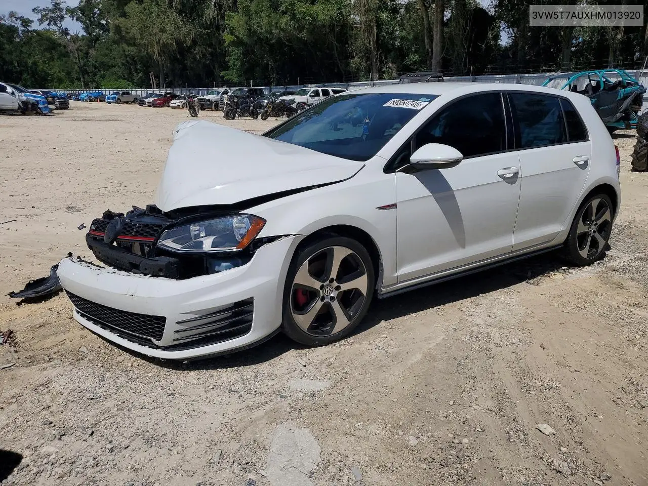 VOLKSWAGEN GTI 2017, VIN 3VW5T7AUXHM013920