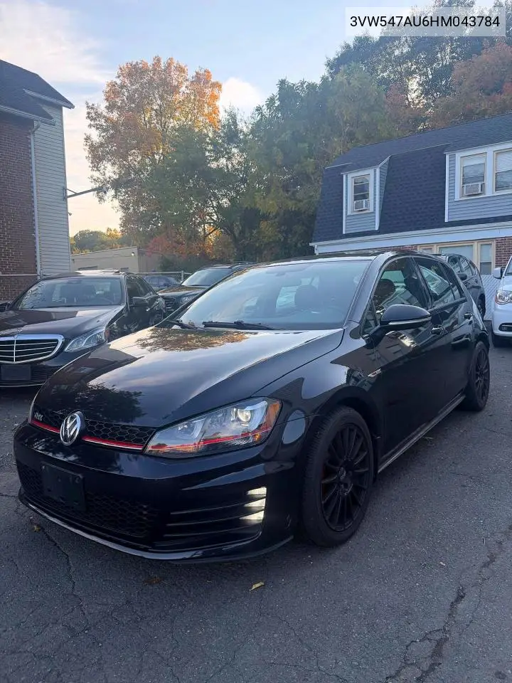 VOLKSWAGEN GTI 2017, VIN 3VW547AU6HM043784