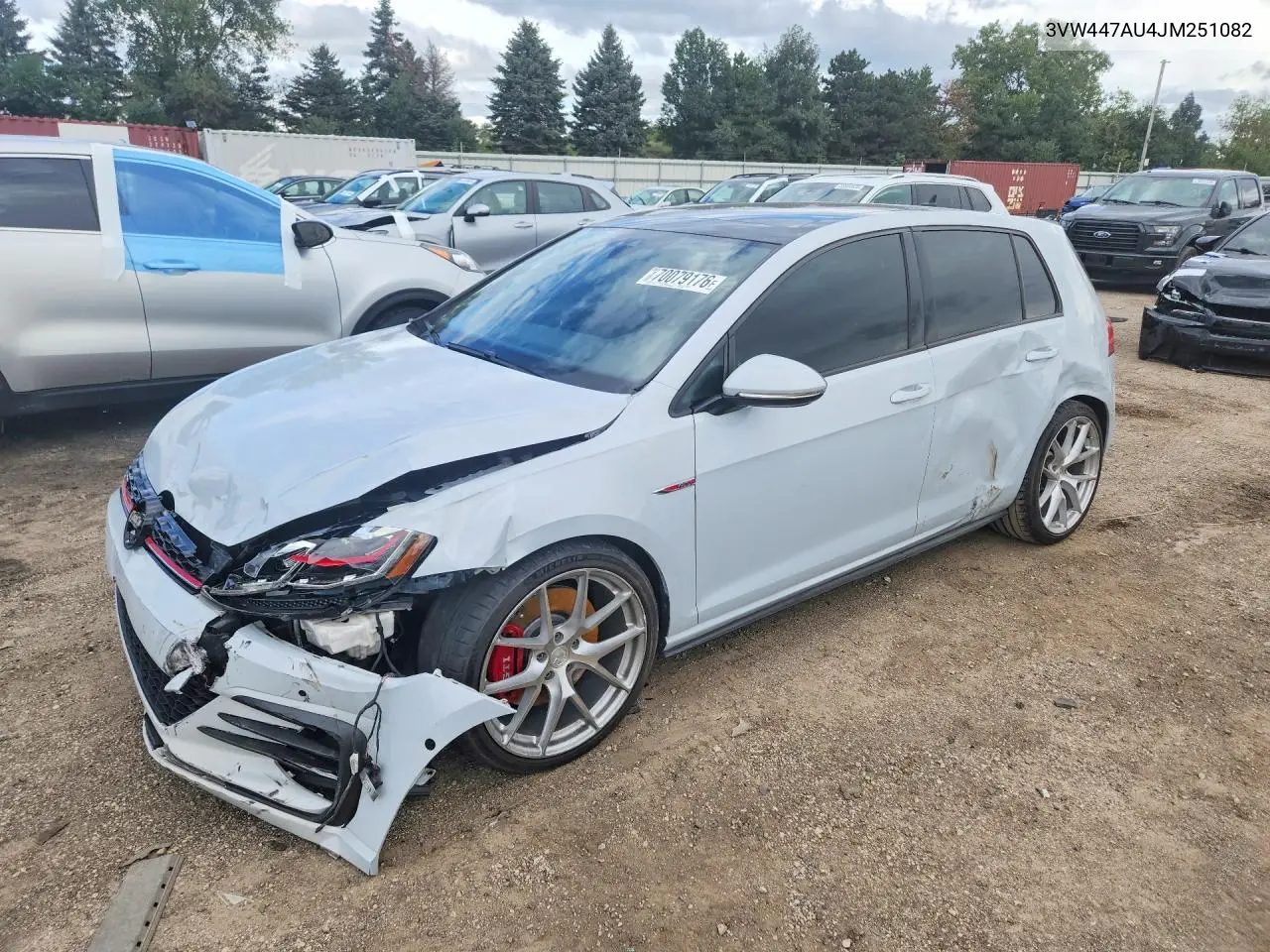 VOLKSWAGEN GTI 2018, VIN 3VW447AU4JM251082