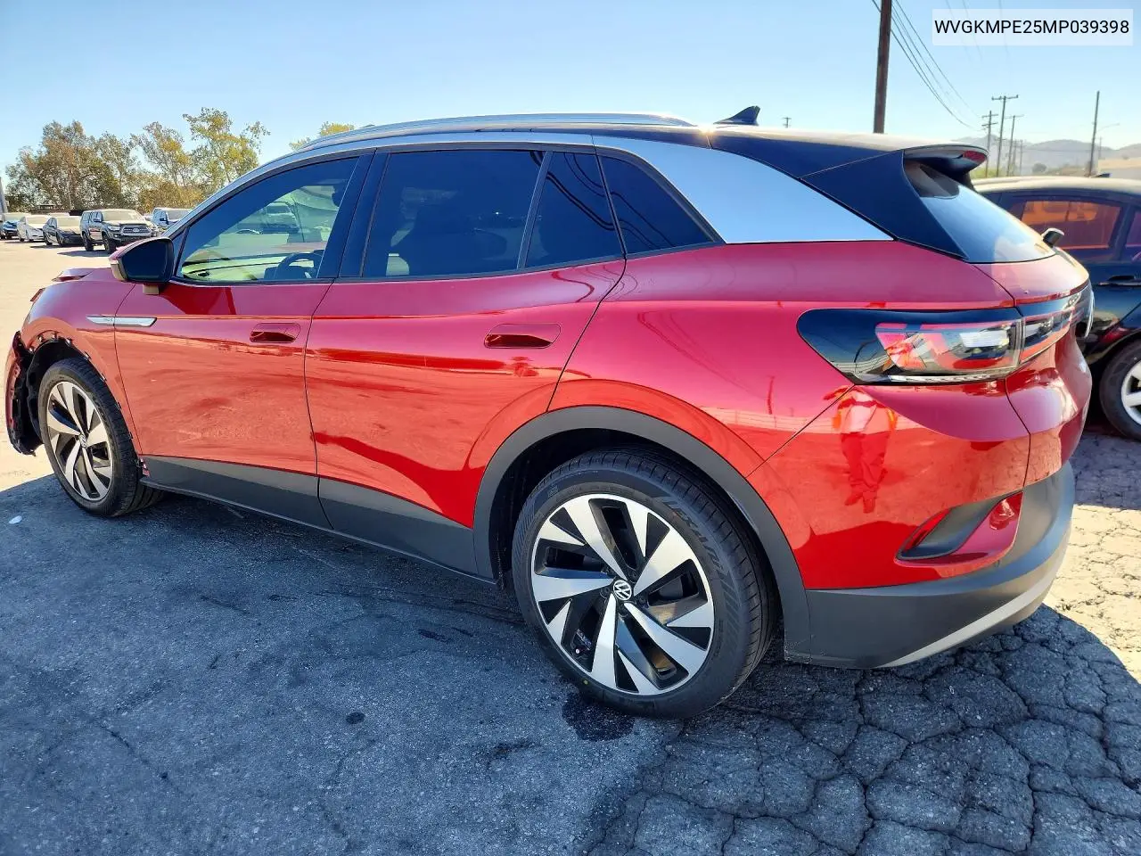 2021 VOLKSWAGEN ID.4 VIN WVGKMPE25MP039398 — фото 2