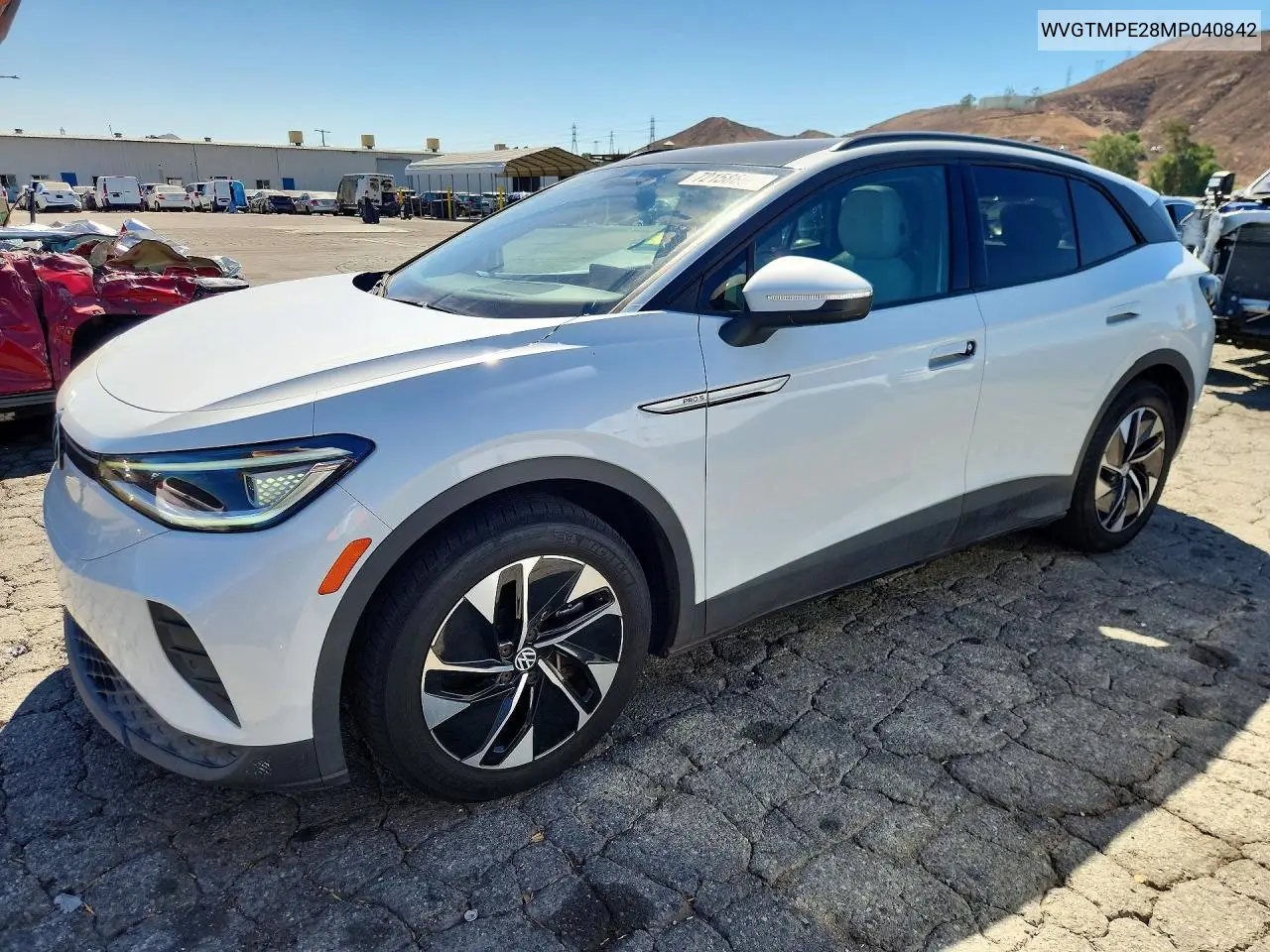 VOLKSWAGEN ID.4 2021, VIN WVGTMPE28MP040842