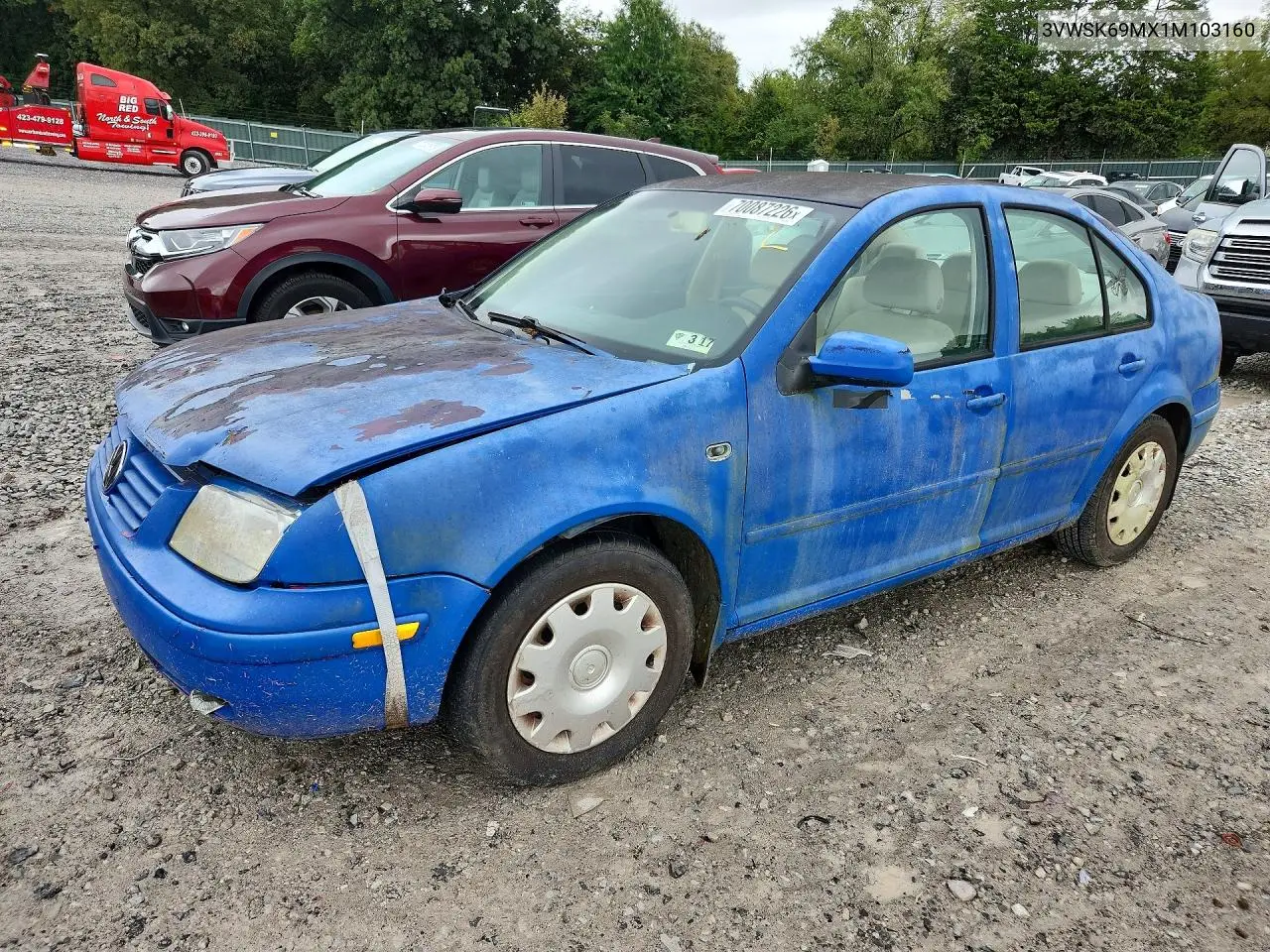 VOLKSWAGEN JETTA 2001, VIN 3VWSK69MX1M103160