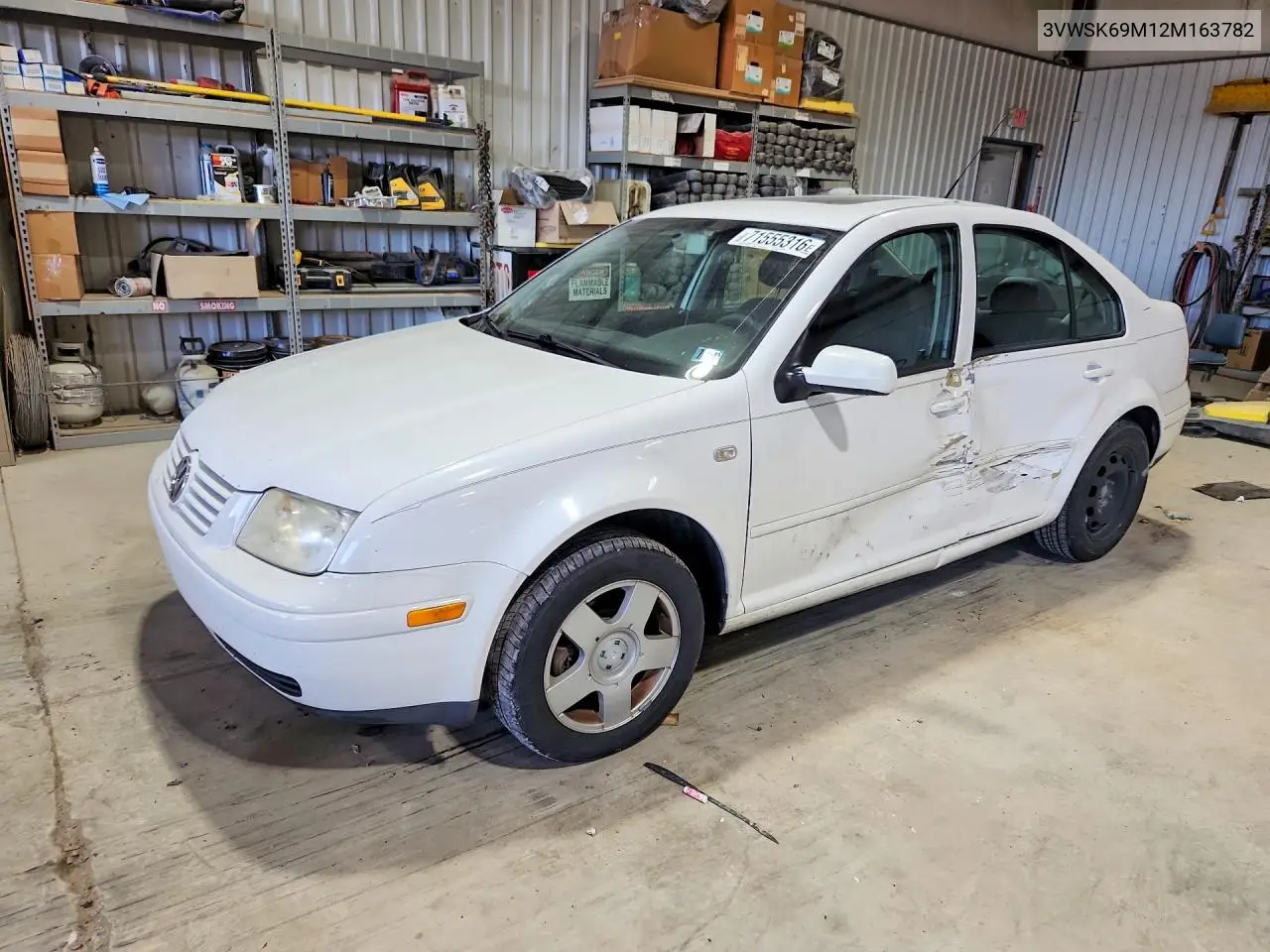 VOLKSWAGEN JETTA 2002, VIN 3VWSK69M12M163782