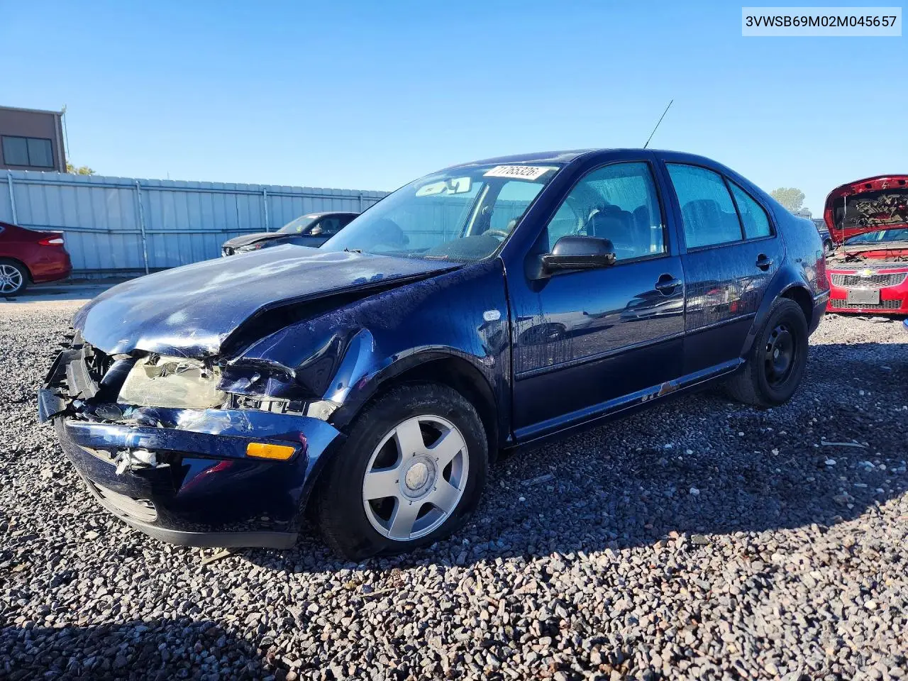 VOLKSWAGEN JETTA 2002, VIN 3VWSB69M02M045657